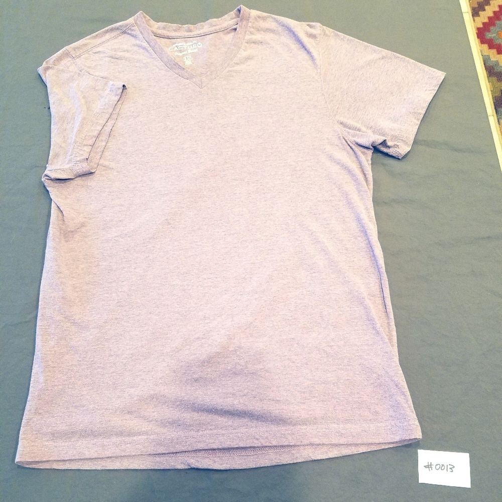 Cactus Light Purple V Neck Tee Shirt